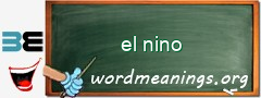 WordMeaning blackboard for el nino